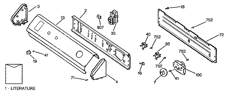 Section Diagram and Parts List for DDG7289RBLAA  General Electric Dryer