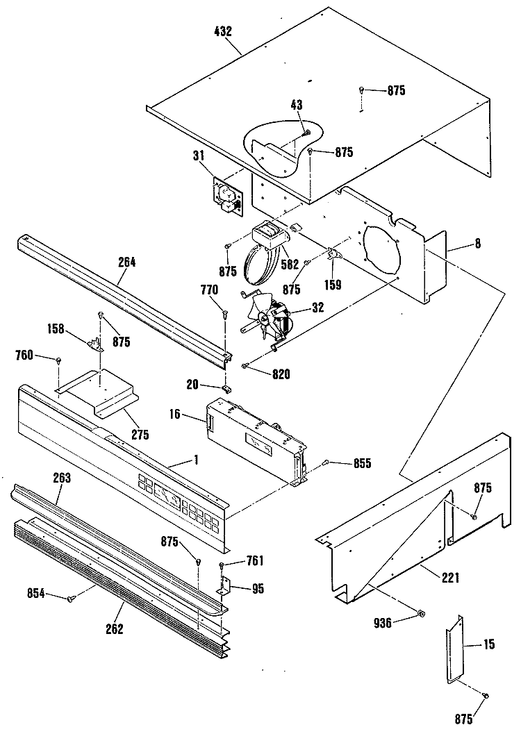 Section Diagram and Parts List for ZEK736GP3BG  General Electric Wall Oven