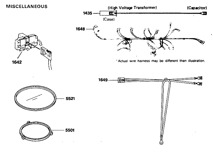 MISCELLANEOUS Diagram and Parts List for JES927TWH01  General Electric Microwave