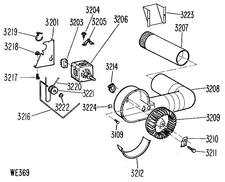 Section Diagram and Parts List for DDP1370SBM  General Electric Dryer
