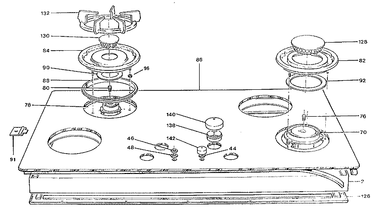 BLOWER Diagram and Parts List for JGP640ES2BG  General Electric Cooktop