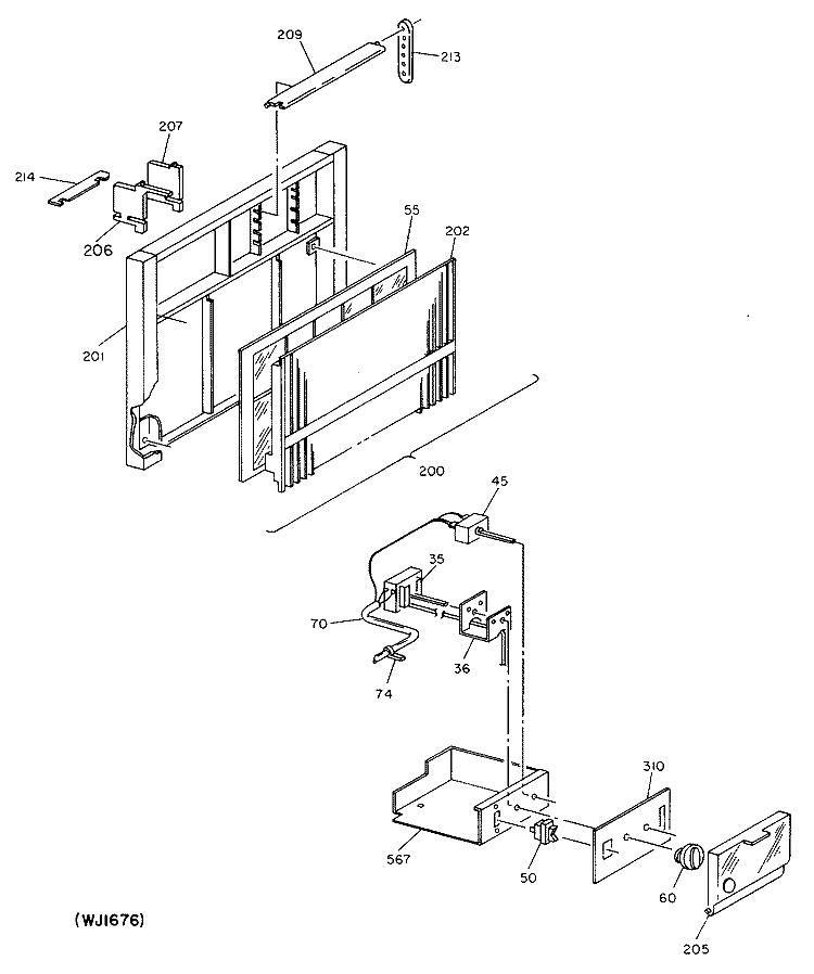 Section Diagram and Parts List for KCM10AAX1  Hotpoint Air Conditioner