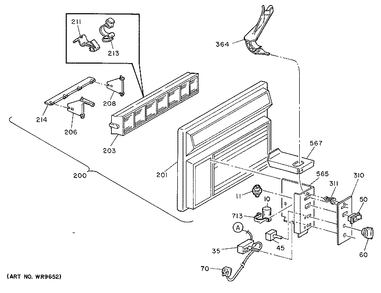Section Diagram and Parts List for KCM10AAX1  Hotpoint Air Conditioner