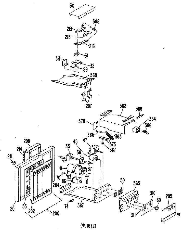 Section Diagram and Parts List for KCS18DBM1  Hotpoint Air Conditioner