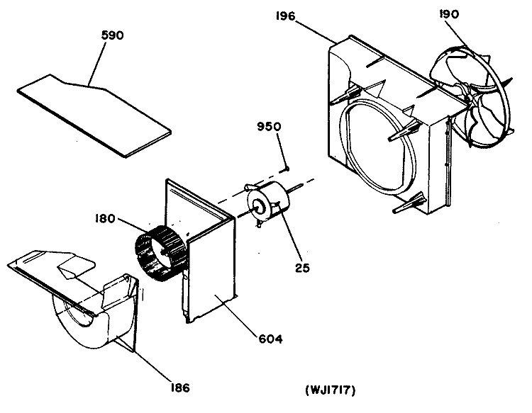 Section Diagram and Parts List for KED12AAV1  Hotpoint Air Conditioner