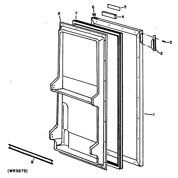 Section Diagram and Parts List for SSD4CLB  Hotpoint Refrigerator