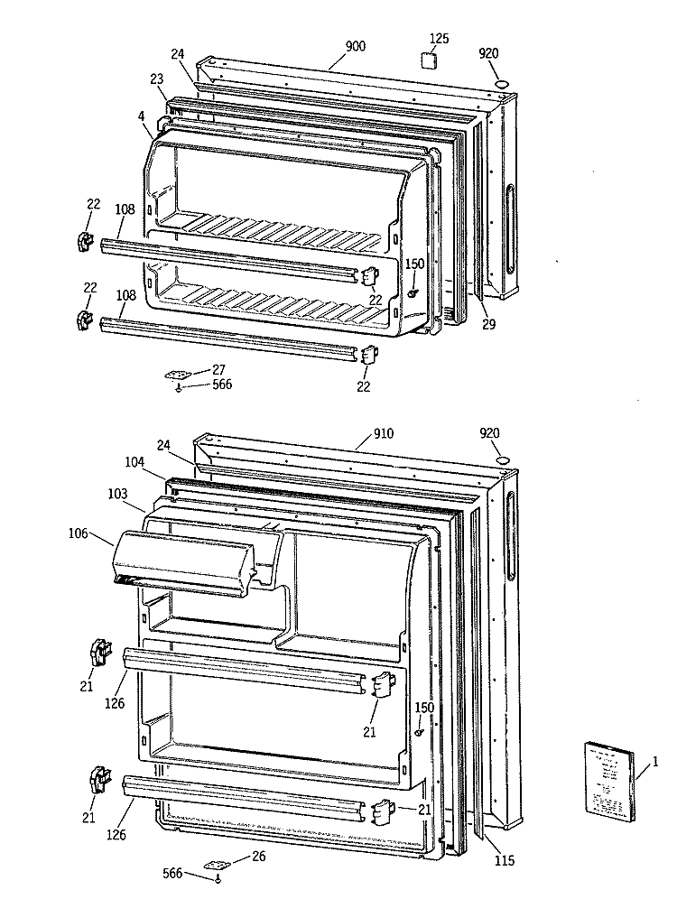 Section Diagram and Parts List for CTX14CYTGRWH  Hotpoint Refrigerator