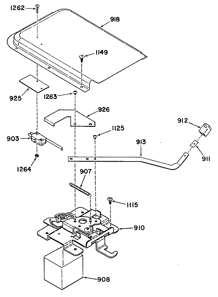Section Diagram and Parts List for L3B345G0L0  General Electric Range