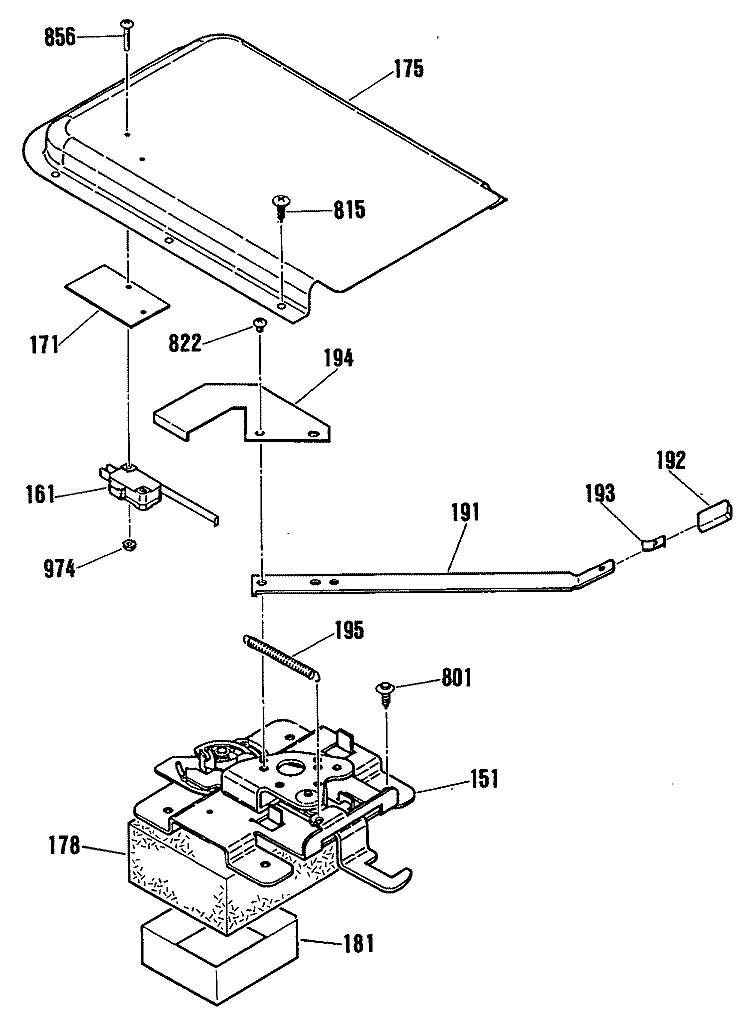 Section Diagram and Parts List for L3B315GL2  General Electric Range