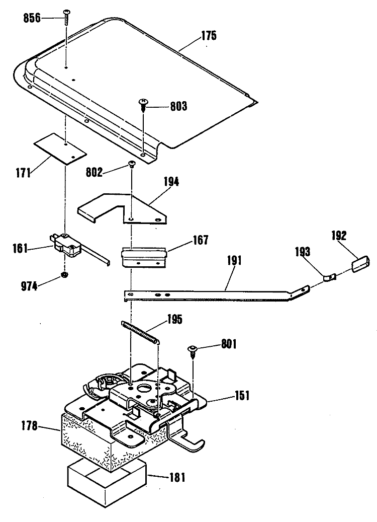 Section Diagram and Parts List for LEB327GS1WW  General Electric Range