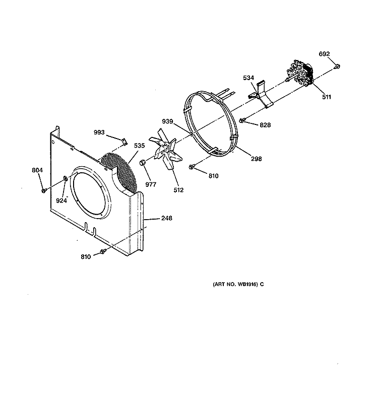 Section Diagram and Parts List for JKP18AT2AA  General Electric Wall Oven