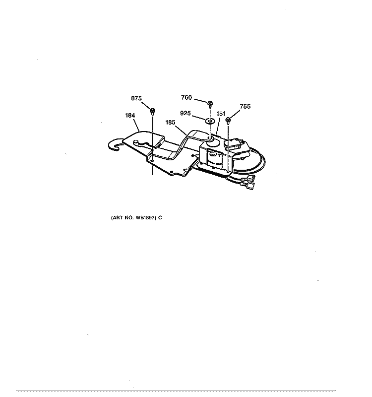 LOCK Diagram and Parts List for JCTP17WV1WW  General Electric Wall Oven