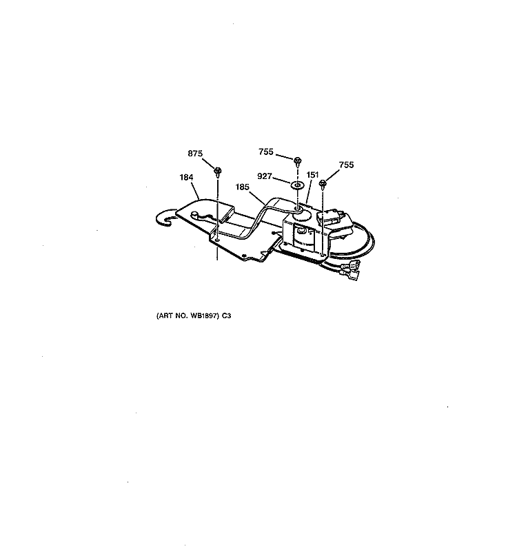 LOCK Diagram and Parts List for ZET737WV1WW  General Electric Wall Oven
