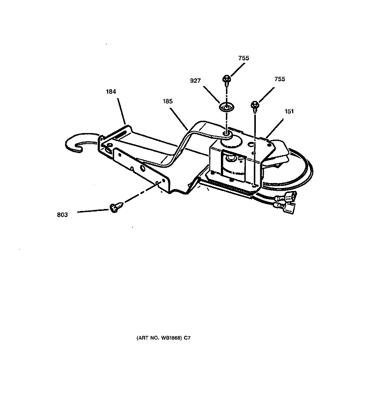 LOCK Diagram and Parts List for JRP24BW1BB  General Electric Wall Oven