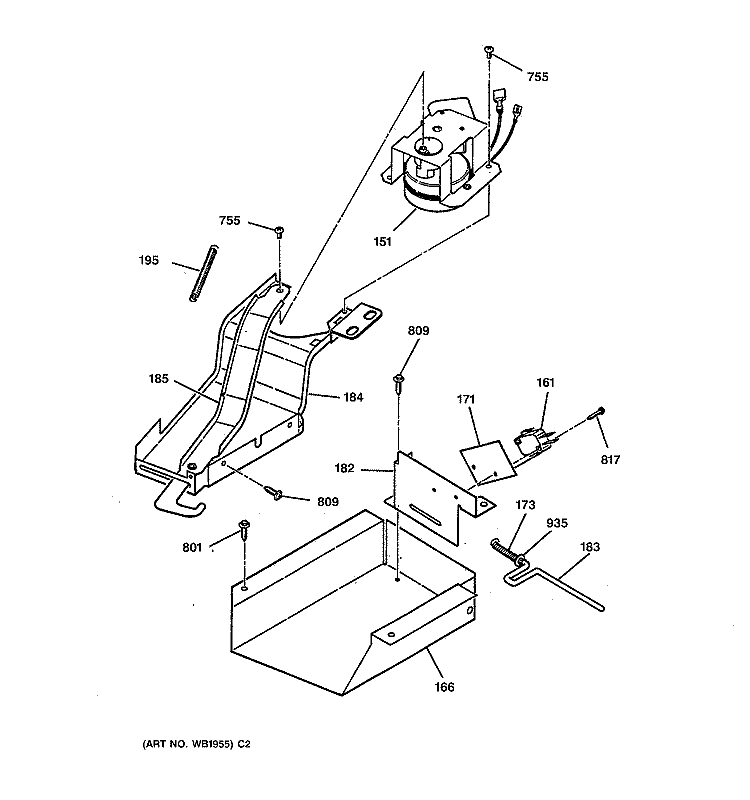 LOCK Diagram and Parts List for JGSP44AEV2AA  General Electric Range