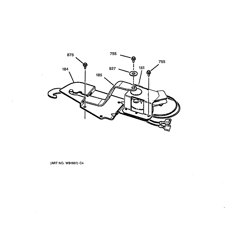 LOCK Diagram and Parts List for JCTP17BW1BB  General Electric Wall Oven