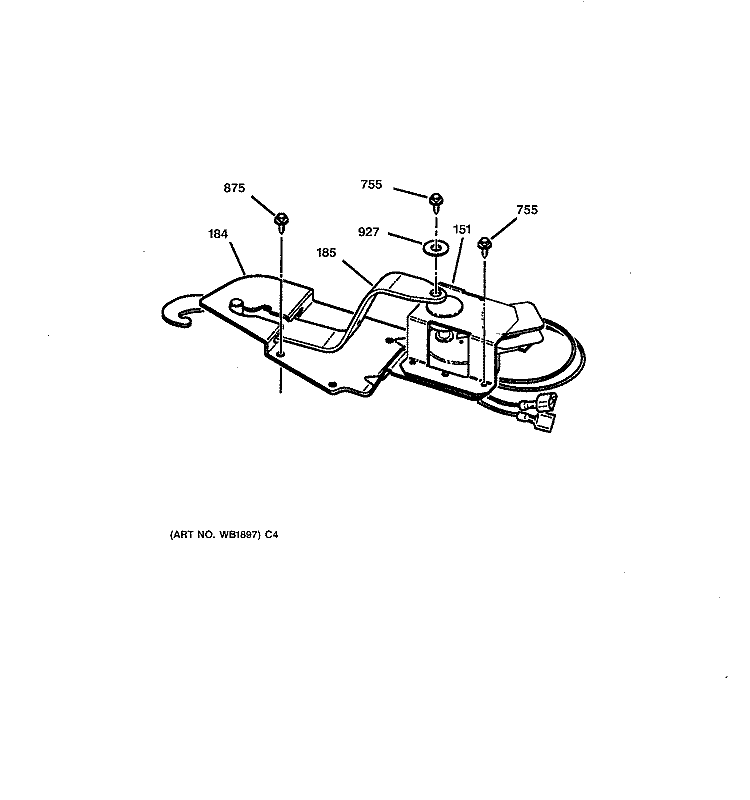 DOOR LOCK Diagram and Parts List for JTP18WW2WW  General Electric Wall Oven