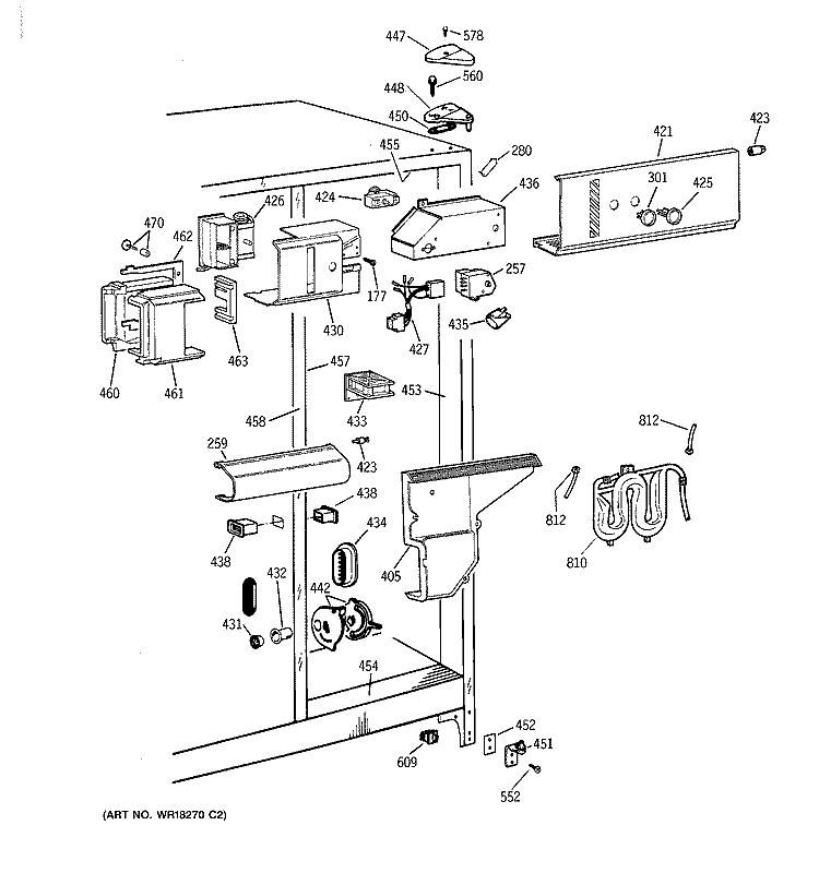 FRESH FOOD SECTION Diagram and Parts List for CSK27PFZAAA  Hotpoint Refrigerator