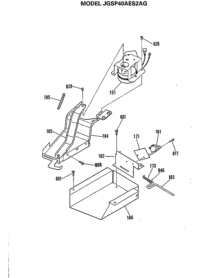 Section Diagram and Parts List for JGSP40AES2AG  General Electric Range