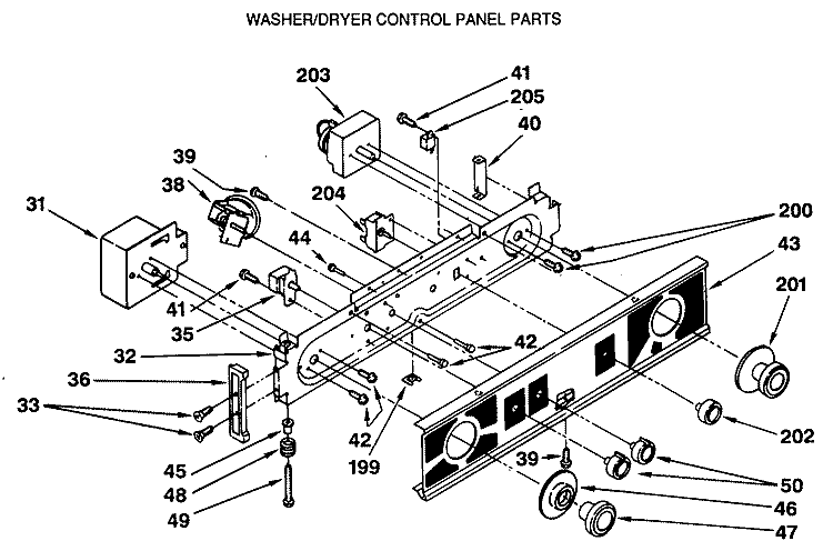 WASHER / DRYER CONTROL PANEL PARTS Diagram and Parts List for WSM2480SBZWW  General Electric Washer Dryer Combo