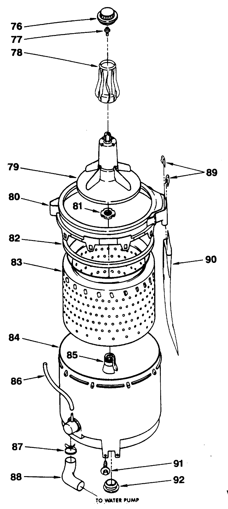 Section Diagram and Parts List for WSM2420SCZWW  General Electric Washer Dryer Combo