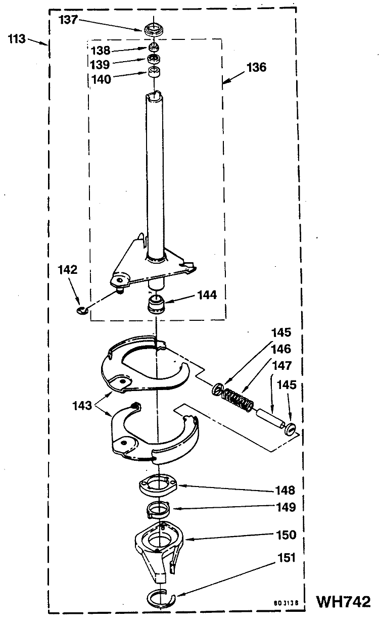Section Diagram and Parts List for WSM2480SDZWW  General Electric Washer Dryer Combo