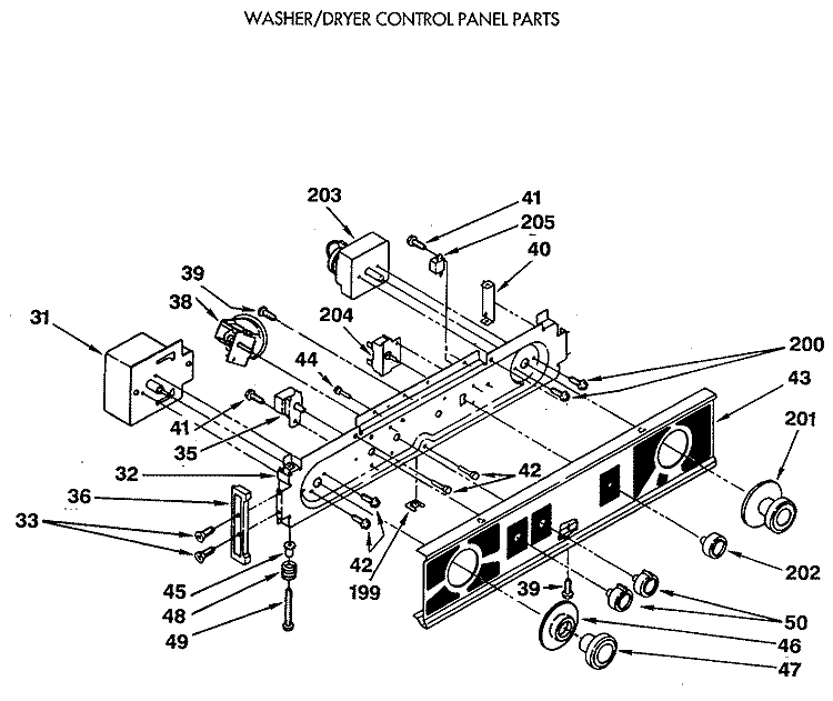 WASHER / DRYER CONTROL PANEL PARTS Diagram and Parts List for WSM2480SEZWW  General Electric Washer Dryer Combo