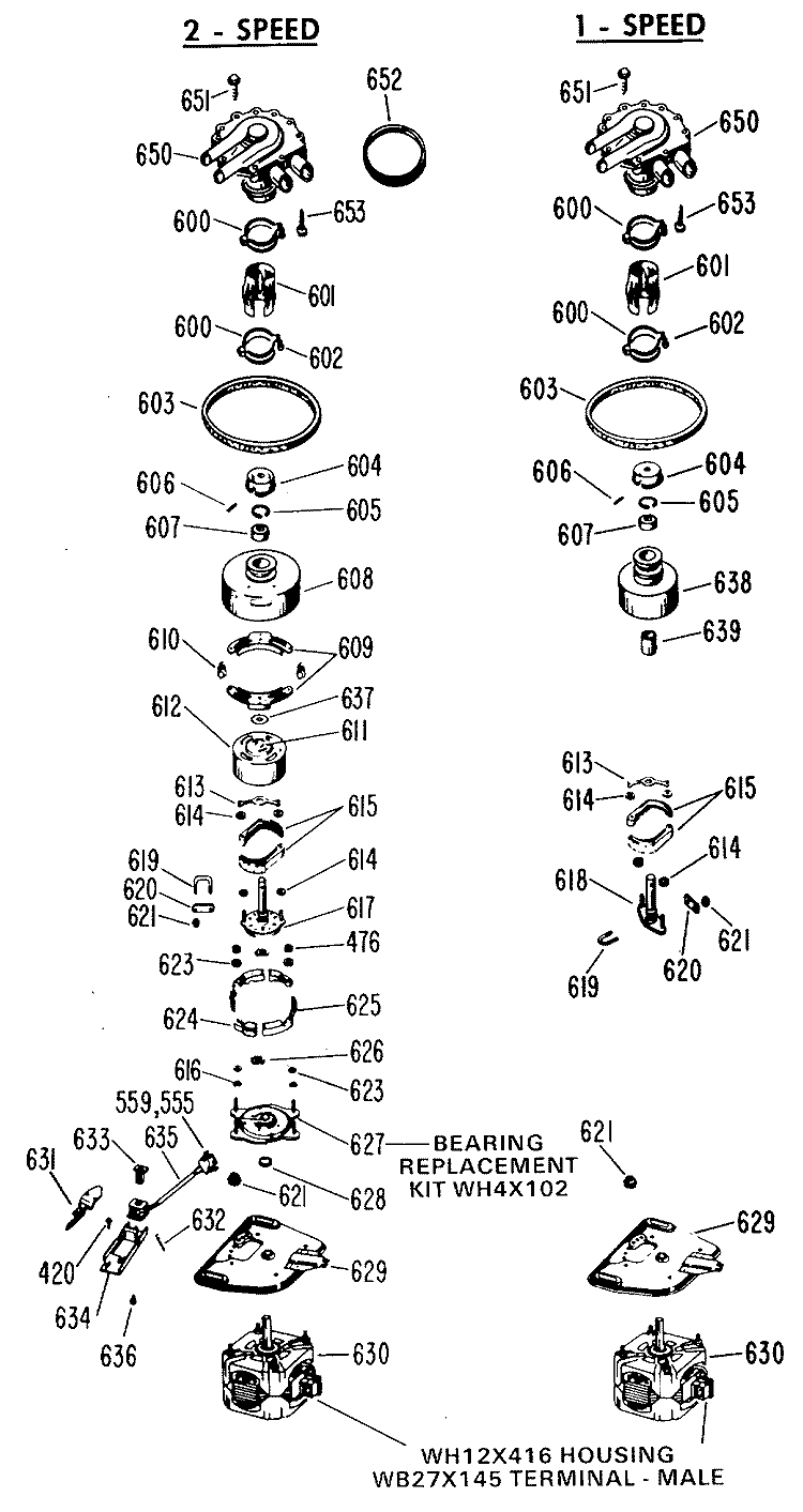 2 - SPEED Diagram and Parts List for WWA8072GAL  General Electric Washer