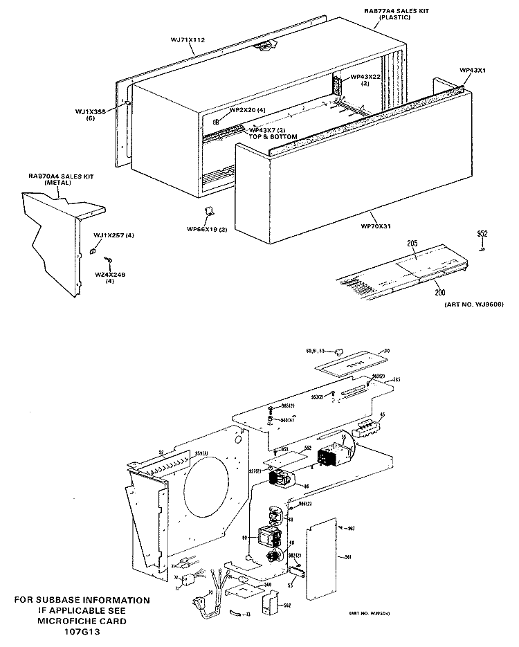 Section Diagram and Parts List for A2B778ESFSD1  General Electric Air Conditioner