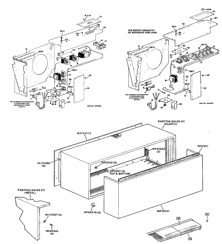 Section Diagram and Parts List for A2B779DJALD2  General Electric Air Conditioner