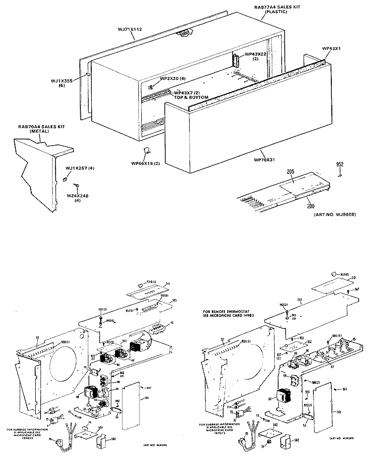 Section Diagram and Parts List for A2B389DAALR2  General Electric Air Conditioner