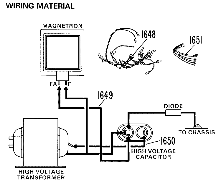 HARDWARE PARTS Diagram and Parts List for JE1445G01  General Electric Microwave