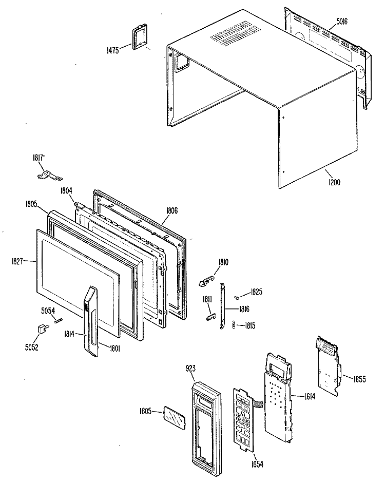 WIRING MATERIAL Diagram and Parts List for JET322G01  General Electric Microwave