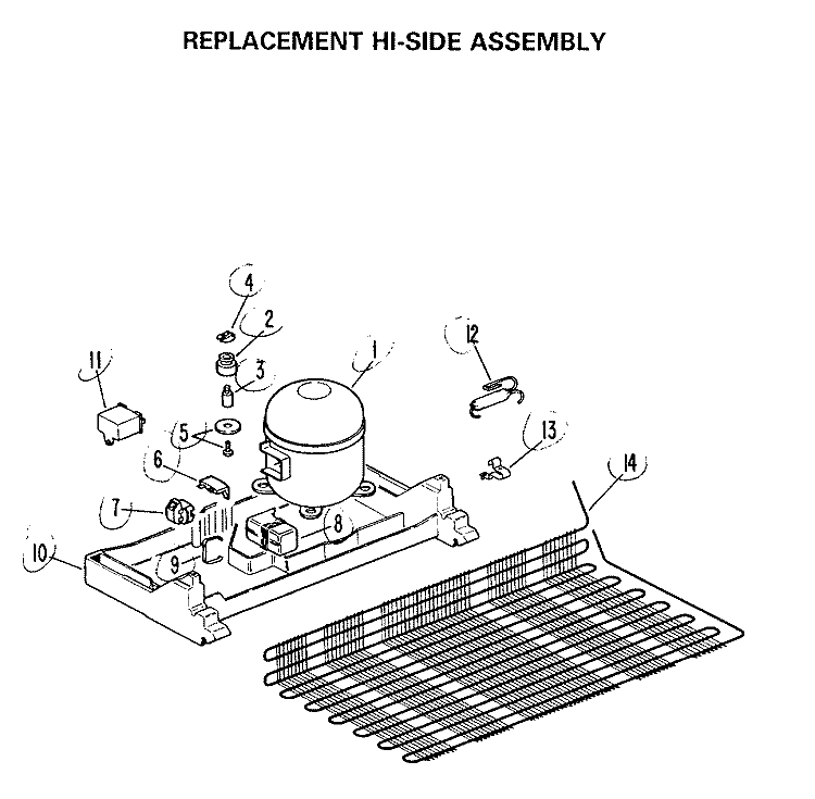 COMPRESSOR KIT Diagram and Parts List for WR87X0276  General Electric Refrigerator