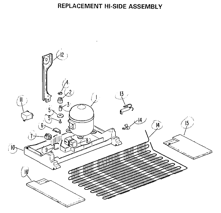 COMPRESSOR KIT Diagram and Parts List for WR87X0264  General Electric Refrigerator