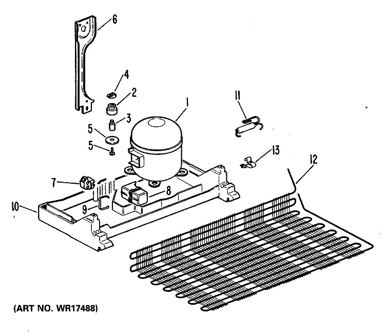 REPLACEMENT HI - SIDE ASSEMBLY Diagram and Parts List for WR87X0305  General Electric Refrigerator