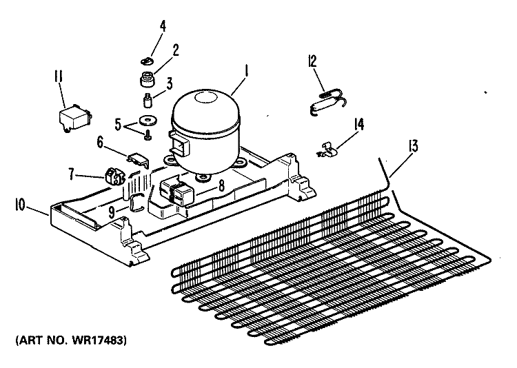 REPLACEMENT HI - SIDE ASSEMBLY Diagram and Parts List for WR87X0308  General Electric Refrigerator