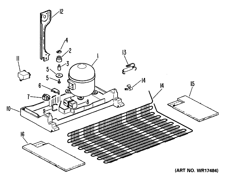REPLACEMENT HI - SIDE ASSEMBLY Diagram and Parts List for WR87X0311  General Electric Refrigerator