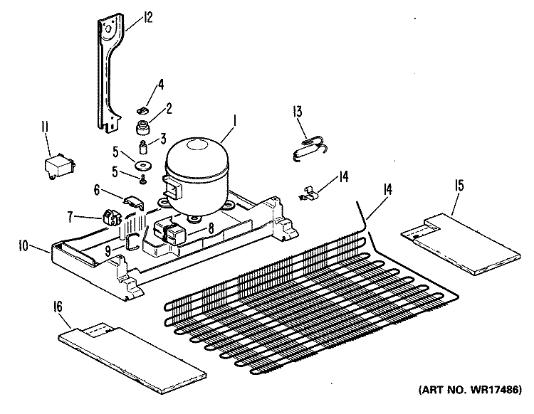 REPLACEMENT HI - SIDE ASSEMBLY Diagram and Parts List for WR87X0321  General Electric Refrigerator