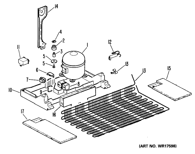 REPLACEMENT HI - SIDE ASSEMBLY Diagram and Parts List for WR87X0325  General Electric Refrigerator