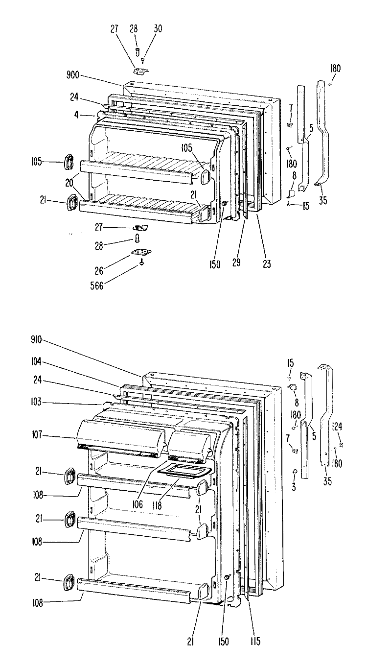 Section Diagram and Parts List for TBFP16SKCL  General Electric Refrigerator