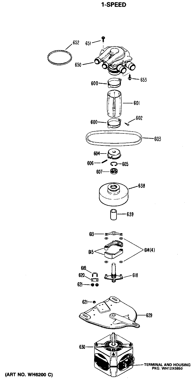1 - SPEED Diagram and Parts List for WWA5710MAL  General Electric Washer