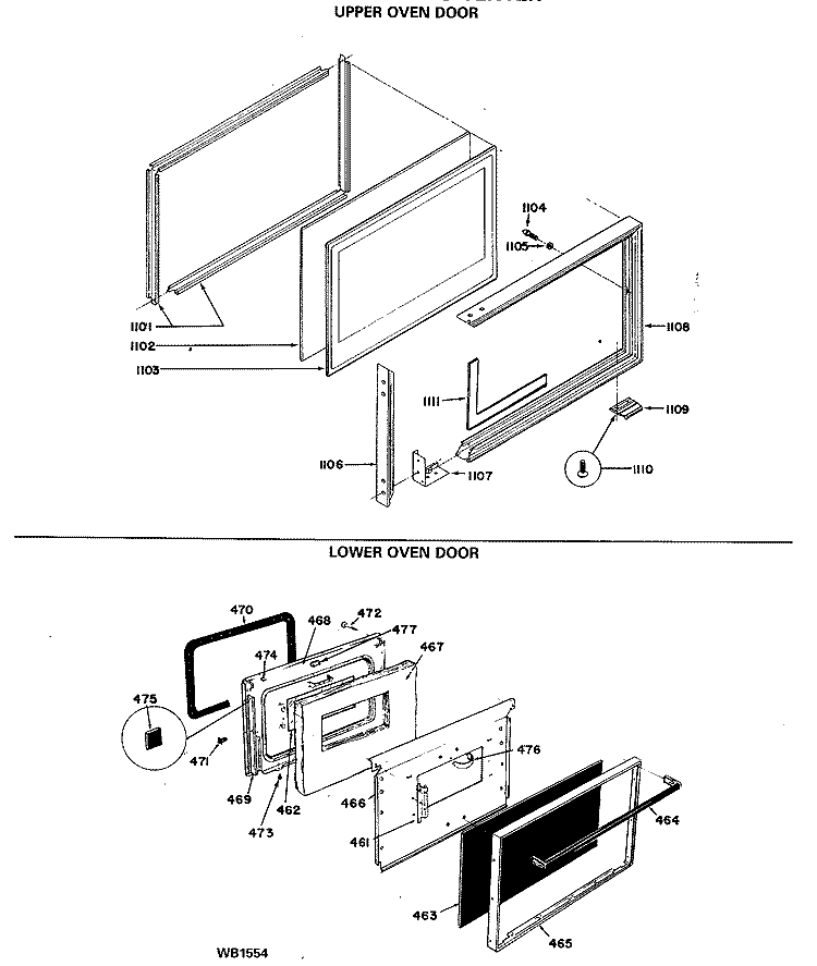 HI / LOW COOKING CENTER Diagram and Parts List for JGHC56GEJC  General Electric Range