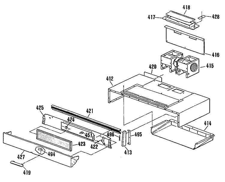 Section Diagram and Parts List for JHP62GN3WH  General Electric Microwave Oven Combo