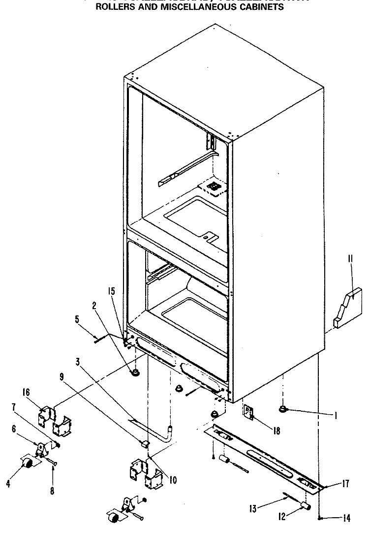 Section Diagram and Parts List for TCX22ZASBR  General Electric Refrigerator