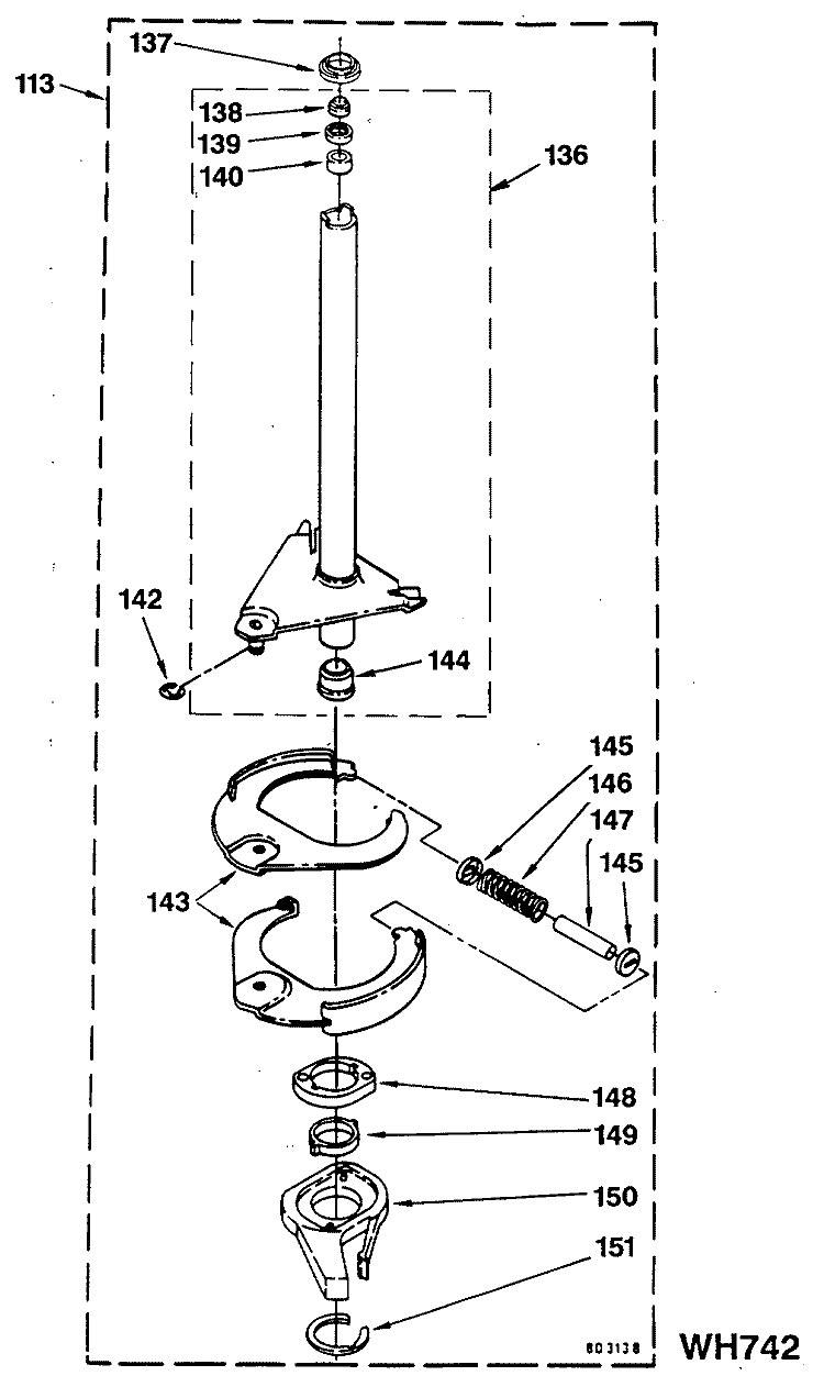 Section Diagram and Parts List for WSM2420SEZWW  General Electric Washer Dryer Combo