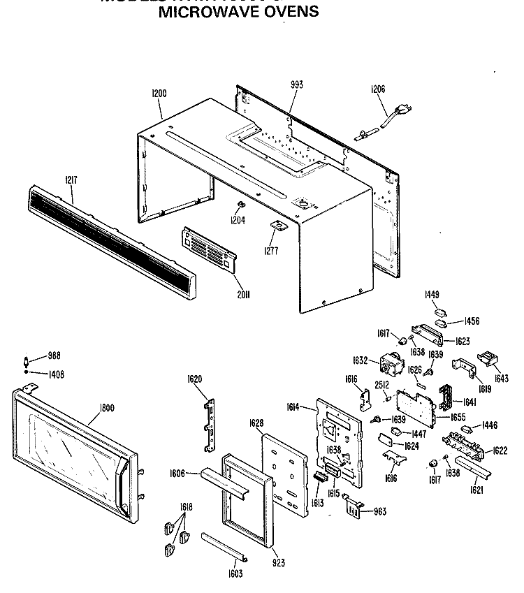 MICROWAVE OVENS Diagram and Parts List for RVM110000  Hotpoint Microwave