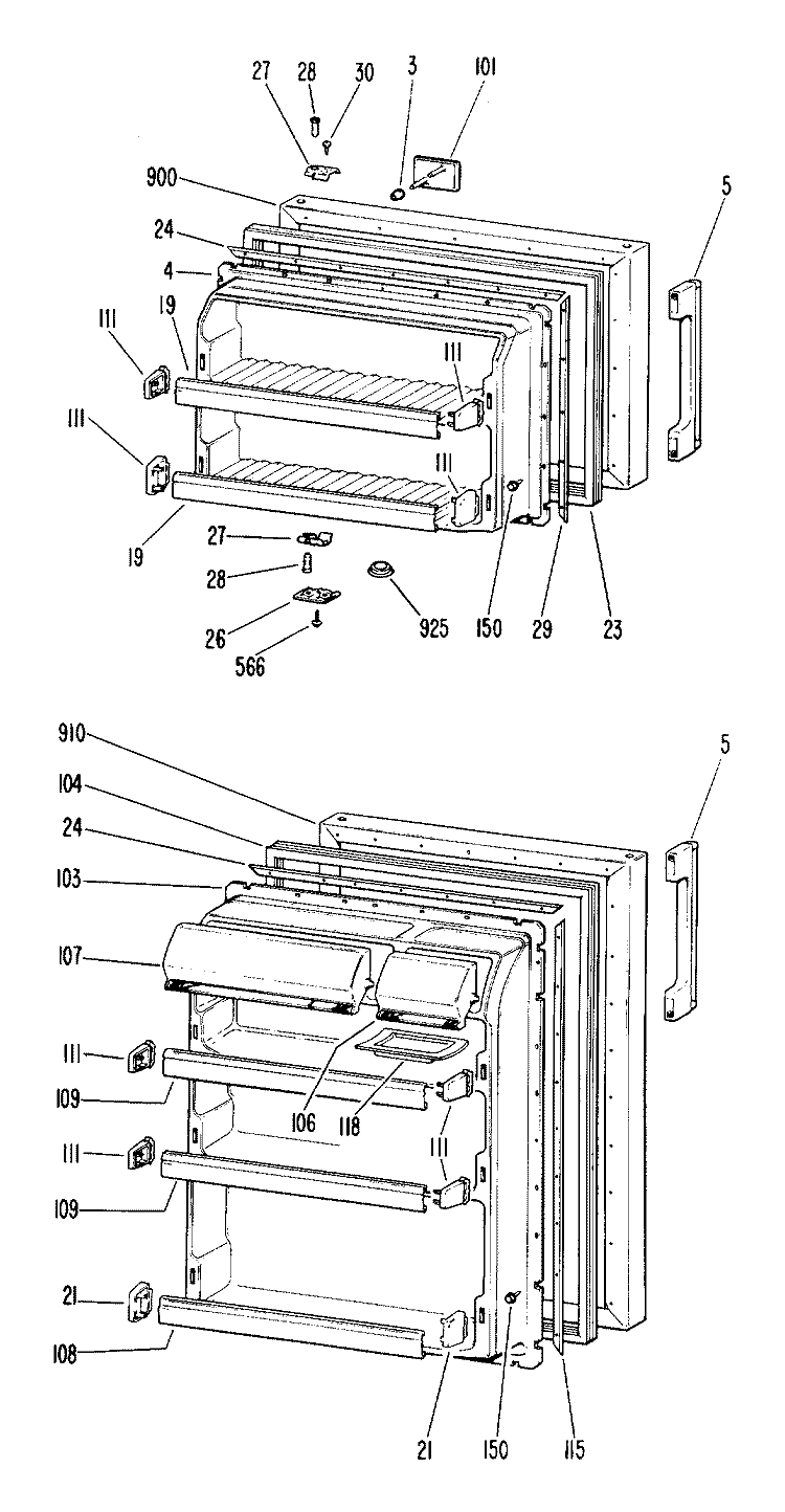 Section Diagram and Parts List for CTF16AJCL  Hotpoint Refrigerator