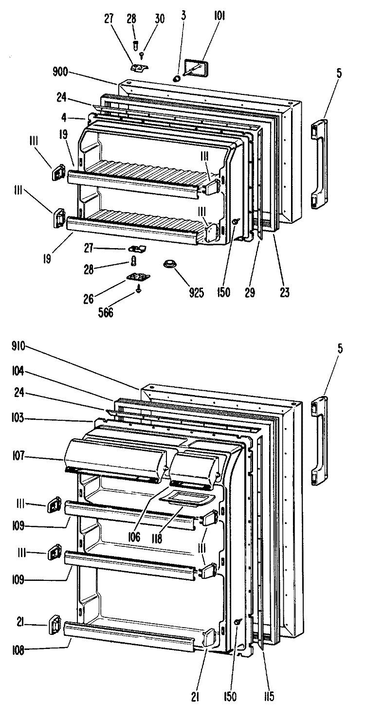 Section Diagram and Parts List for CTF16CJDL  Hotpoint Refrigerator
