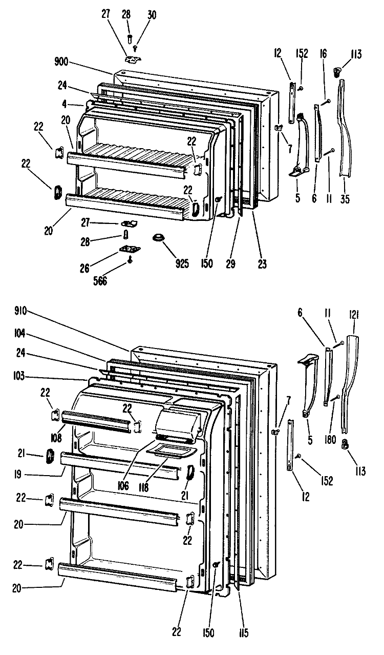 Section Diagram and Parts List for CTF14AKBR  Hotpoint Refrigerator